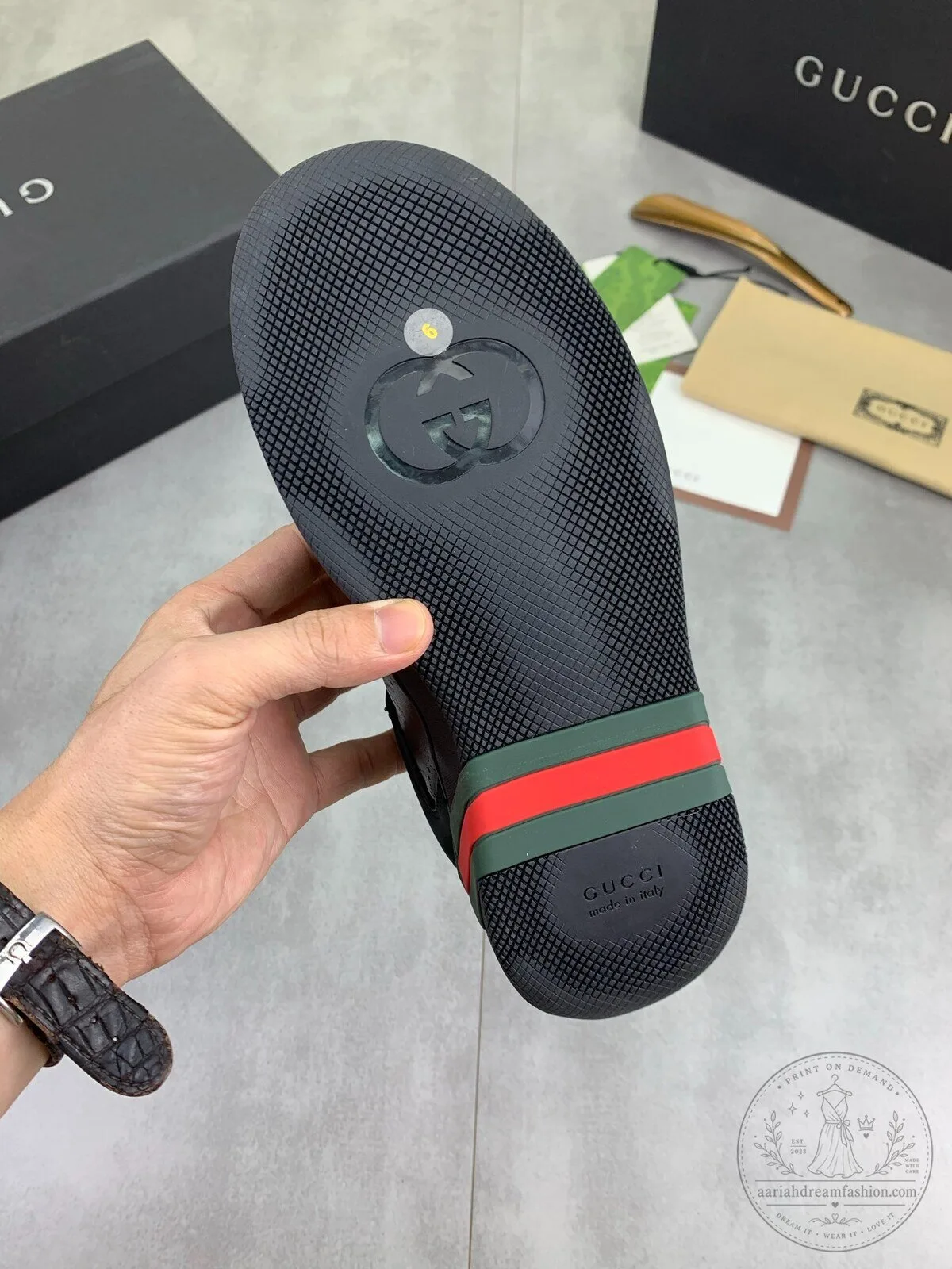 Gucci Black Leather Low Top Sneakers with Signature Web Stripe Detail 13 Gucci Black Leather Low Top Sneakers with Signature Web Stripe Detail