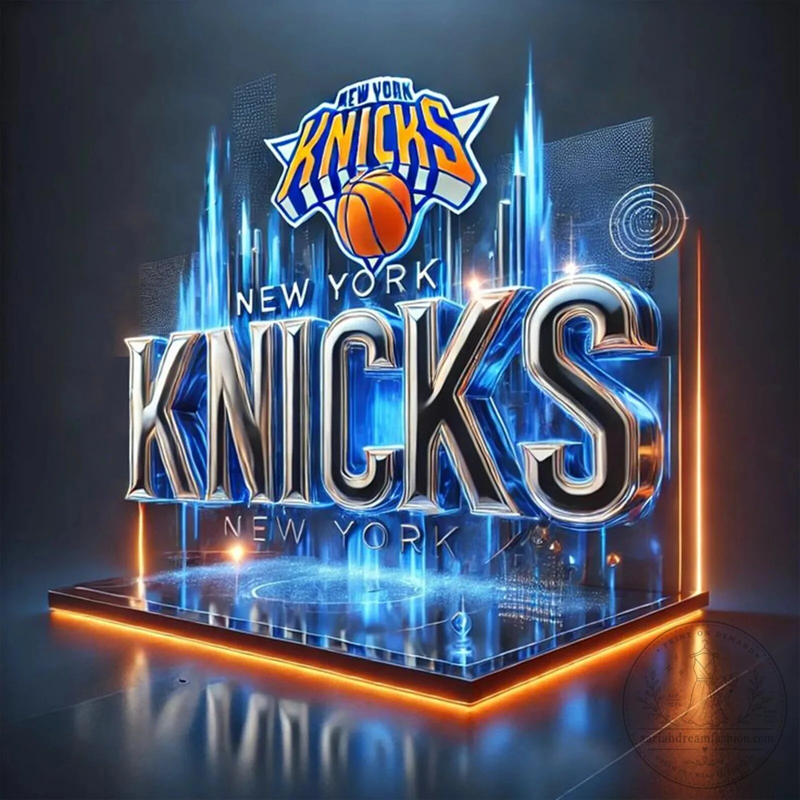 Acrylic Display Plaque Featuring the New York Knicks Basketball Team Logo