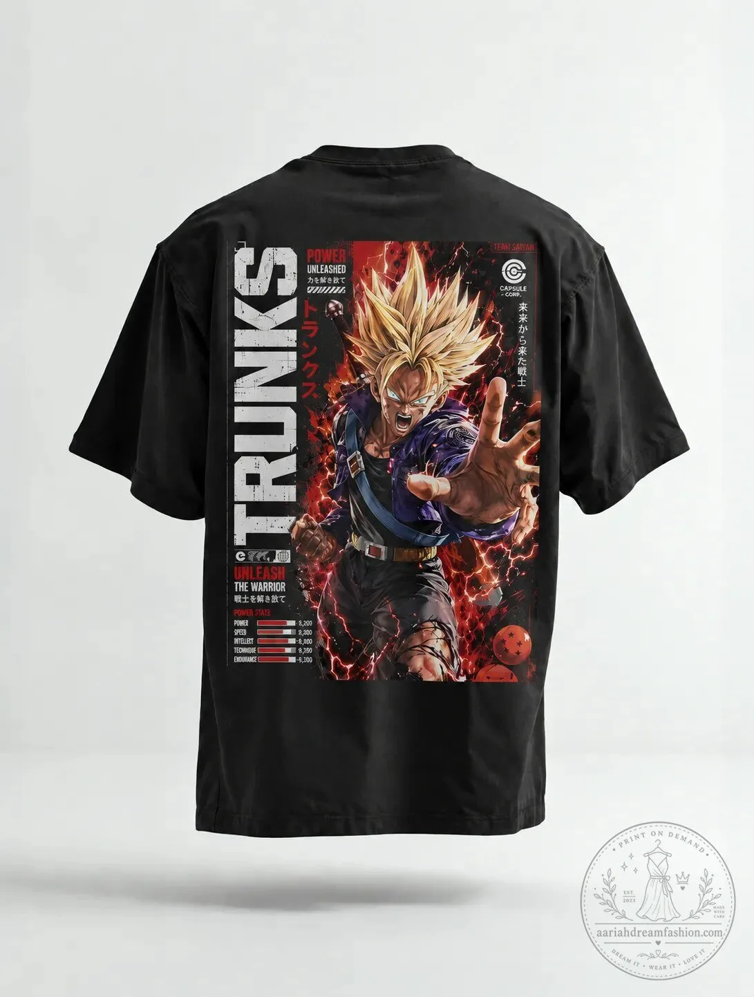 Dragon Ball Z Trunks Super Saiyan Unleashed Warrior Vintage T-Shirt