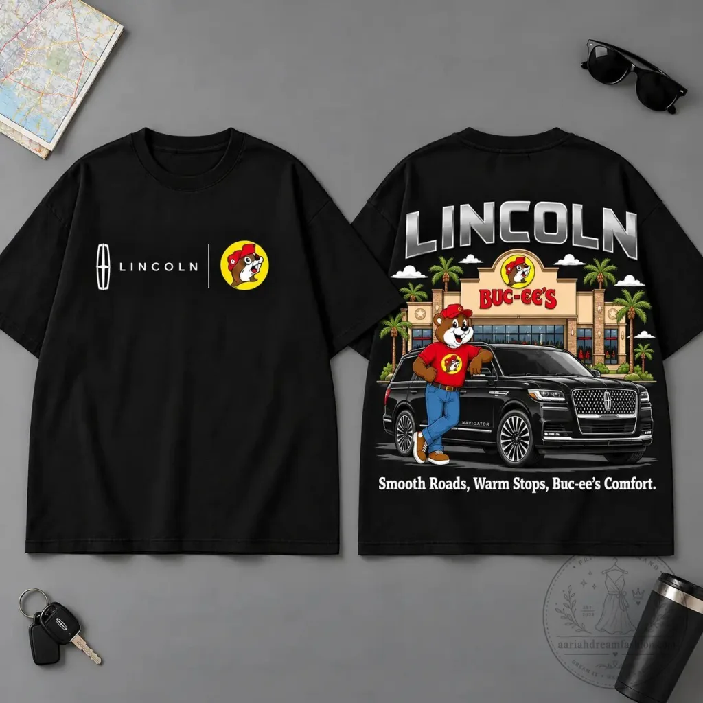 Buc-ee's Lincoln Navigator Road Trip Black Graphic T-Shirt Buc-ee's Lincoln Navigator Road Trip Black Graphic T-Shirt
