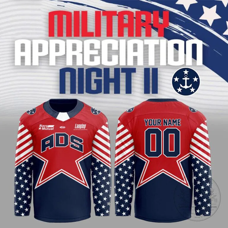 Norfolk Admirals Military Appreciation Night II Hockey Jersey 1 Norfolk Admirals Military Appreciation Night II Hockey Jersey