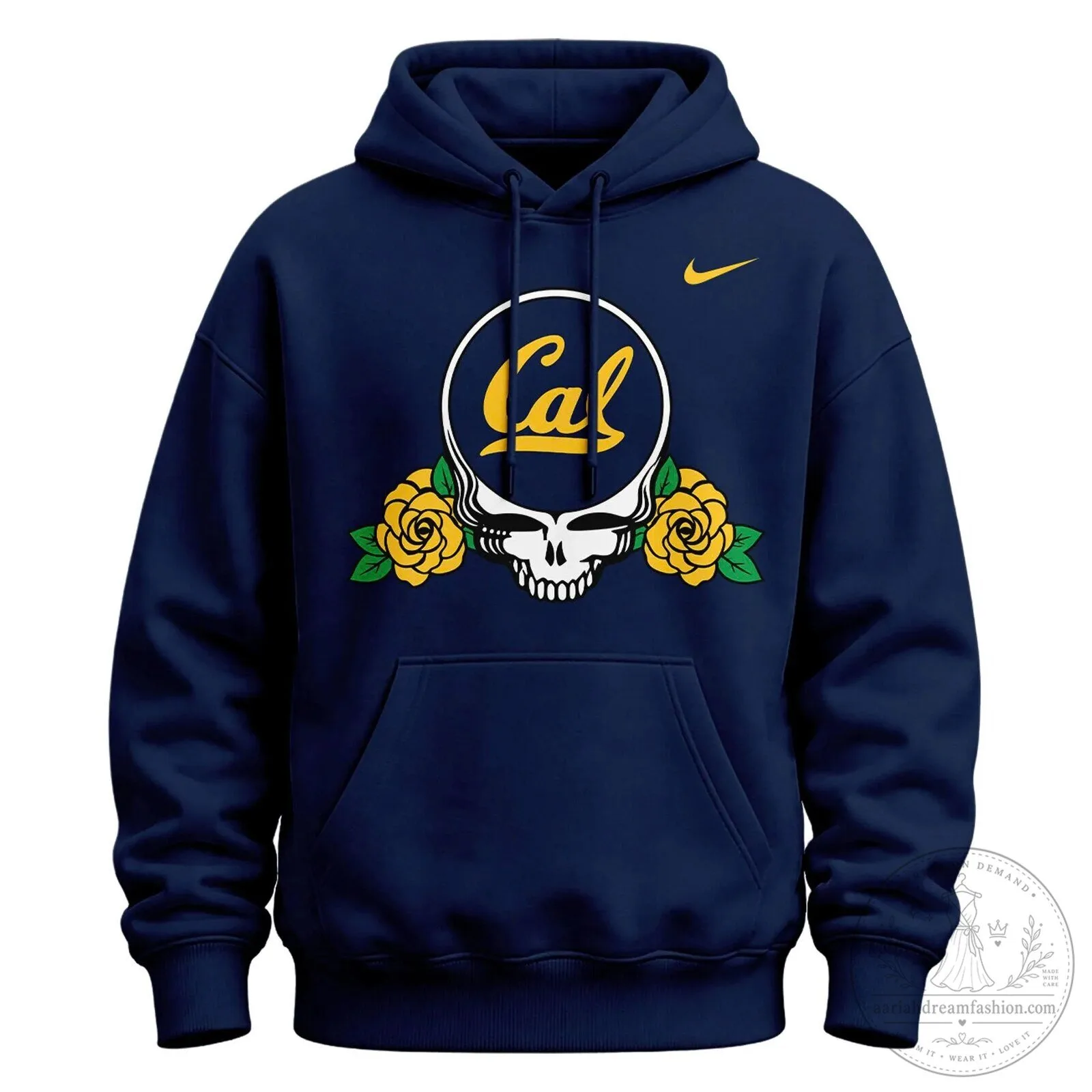 Navy Blue Hoodie Featuring Grateful Dead Bears for Cal Football Fans 8 Navy Blue Hoodie Featuring Grateful Dead Bears for Cal Football Fans