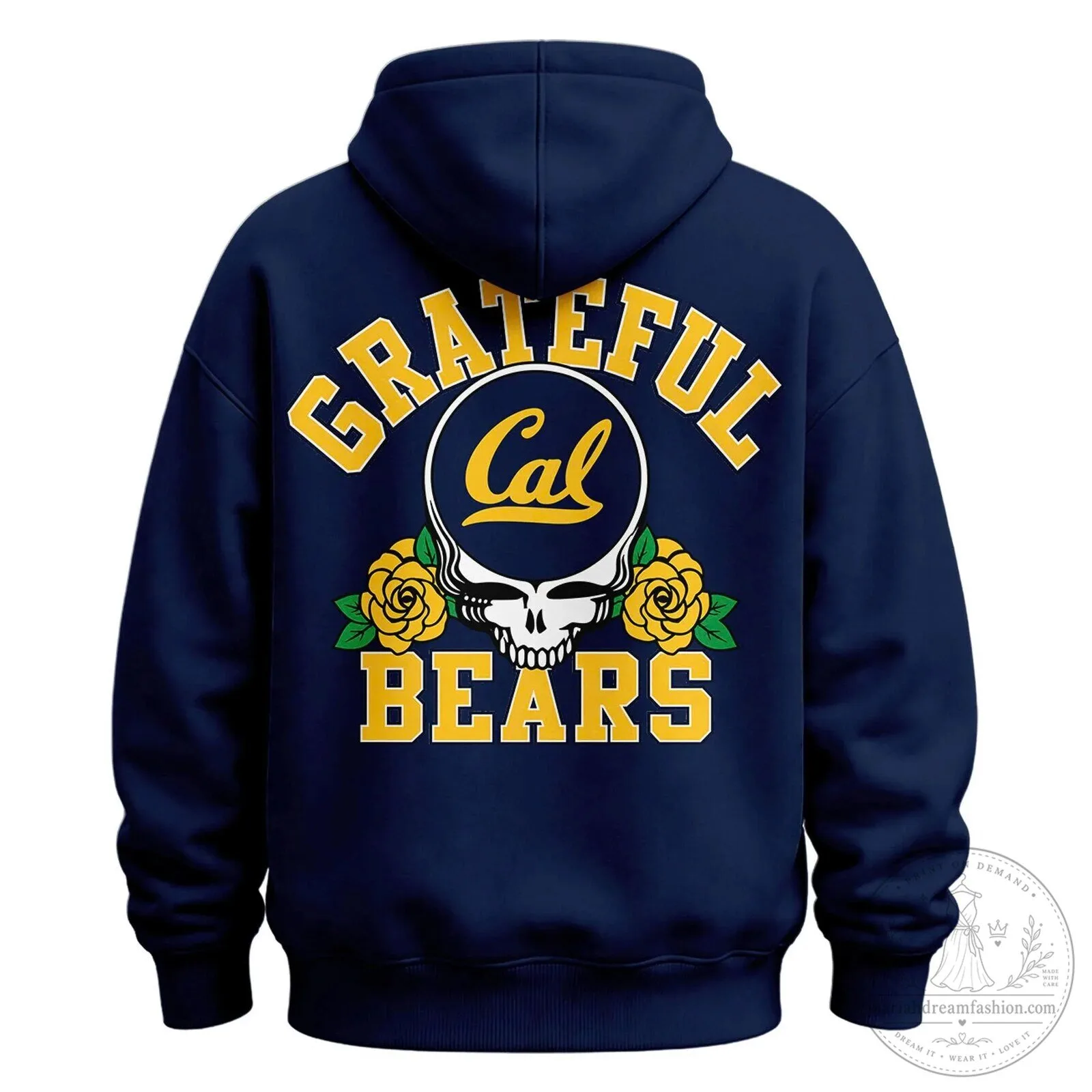 Navy Blue Hoodie Featuring Grateful Dead Bears for Cal Football Fans 9 Navy Blue Hoodie Featuring Grateful Dead Bears for Cal Football Fans