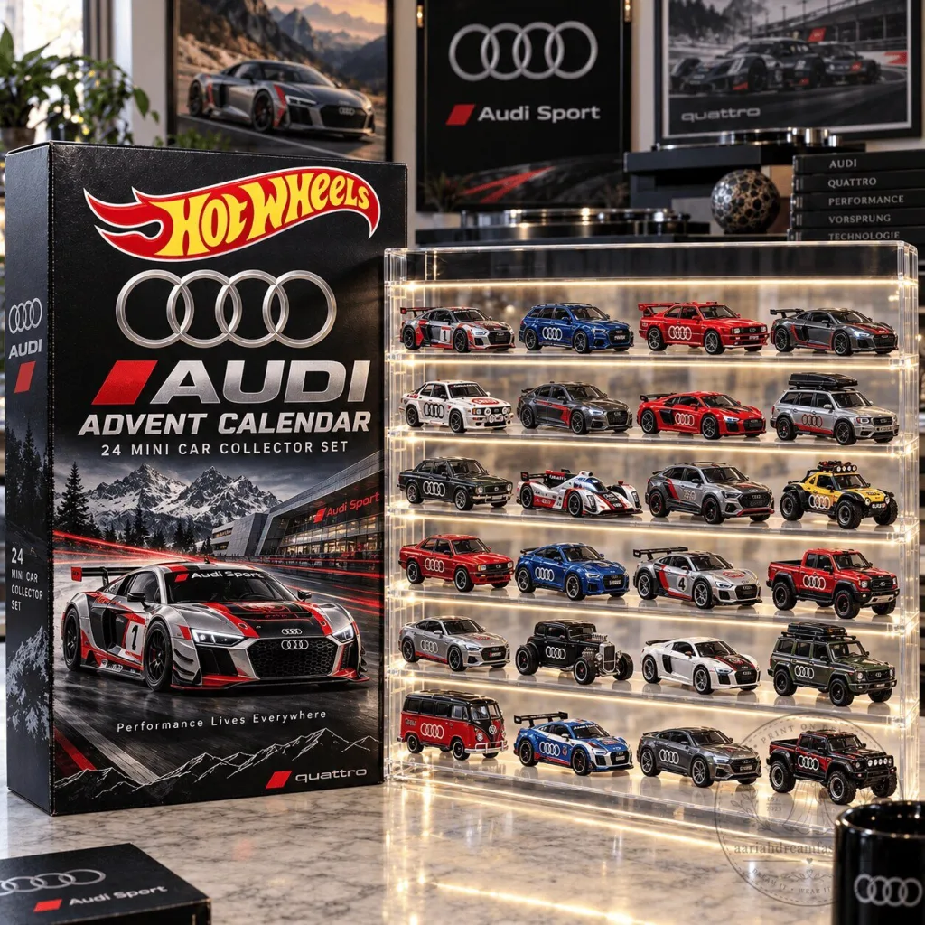 Hot Wheels Audi 24 Mini Car Collector Set Advent Calendar 2D Hot Wheels Audi 24 Mini Car Collector Set Advent Calendar 2D