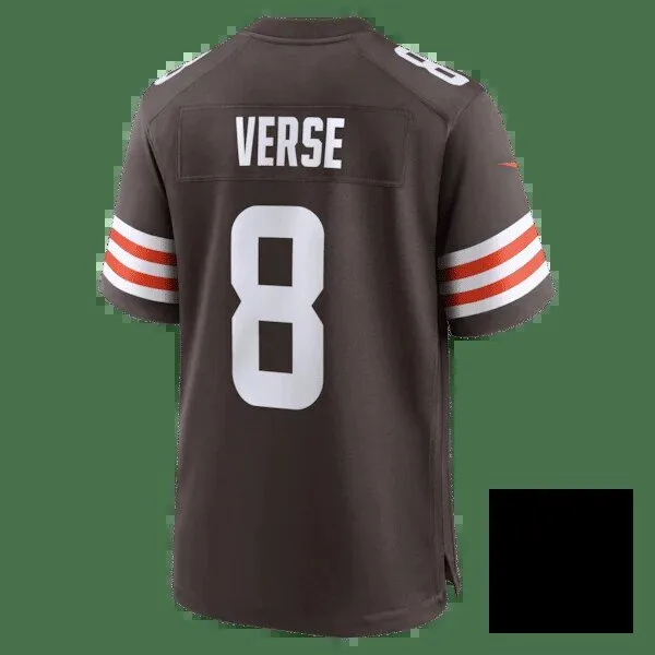 Jared Verse Cleveland Browns Football Jersey Number 8 Brown 19 Jared Verse Cleveland Browns Football Jersey Number 8 Brown